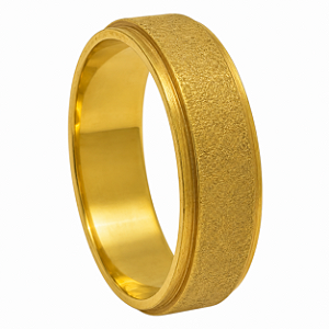 Aliança em Ouro 18K 6,00 mm Larga com Acabamento Fosco