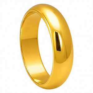 Aliança em Ouro 18K 5,40 mm Anatômica Polida