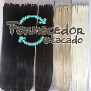 Atacado 50 PCS Cabelo Orgânico Liso 70Cm 100g Tecido 2telas/pacote Similar Humano