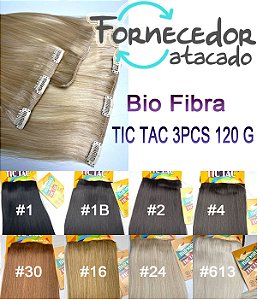 Atacado 50 PCS Tic Tac Cabelo Orgânico Bio Fibra Liso 70 Cm 120g 3 telas/pacote Sem Brilho