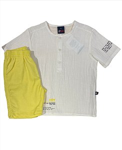 Conjunto Masculino Camisa e Bermuda Sarja LPKids