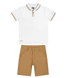 Conjunto Masculino Camiseta Polo e Bermuda Mundi 35184