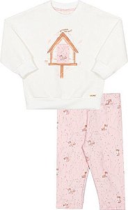 Conjunto Casaco Em Moletom E Legging Em Malha Modal Felpada