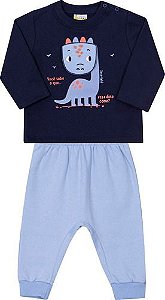Conjunto Blusa E Calça Em Moletom Jacalelé