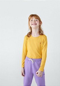 Blusa Básica Infantil Menina Manga Longa Hering Kids 5CMN