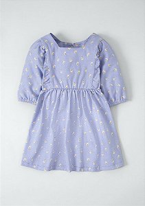 Vestido Infantil Curto Em Mangas 3/4 Estampado Toddler Hering Kids