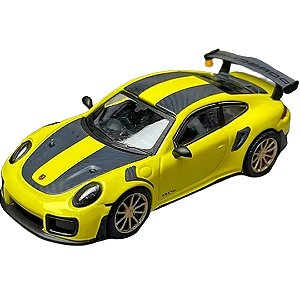 Miniatura Carro Porsche 911 Gt2 Rs Amarelo - 1/64 - AutoMOTIVO Store