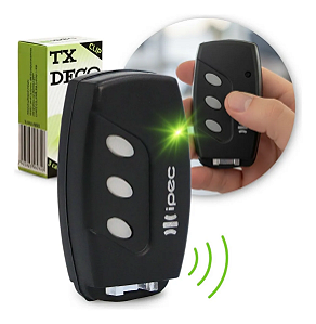 Controle Remoto Portao 3 canais Preto TX  DECO  IPEC