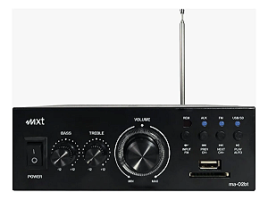 AMPLIFICADOR RECEIVER 60W, USB MP3 AUX, RESIDENCIAL E CARRO MA-02BT MXT