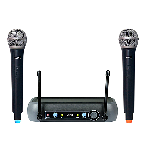 Microfone de Mão Sem Fio Duplo UHF 202 MXT