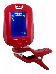 Afinador Digital Cromatico Violão, Guitarra, Violino, Contrabaixo Vermelho GT-30  MXT