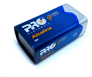 BATERIA ALCALINA 9V 6LR61 PRO ELETRONIC