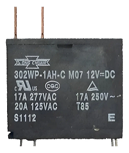 Rele para Microondas 12V 2 Terminal 4 Pinos ZONGCHUAN.