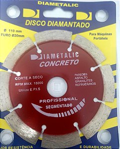 DISCO  DIAMANTADO  SEGMENTADO (CONCRETO)