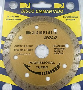 DISCO DIAMANTADO 110 MM GOLD DIAMETALIC
