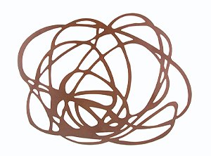 Mandala Rabisco Aço Corten 80x65 cm