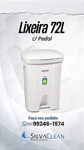 Lixeira c/pedal 72L - Sanremo