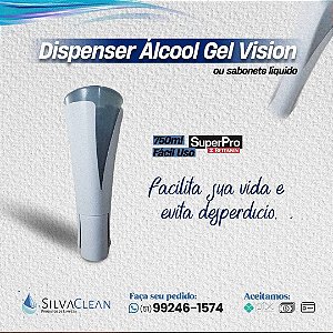 Dispenser Suporte para Sabonete Líquido/Álcool Gel - Vision SuperPro Bettanin