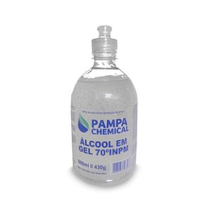 Álcool em Gel 500ml Pampa Chemical  Válvula Push-Pull