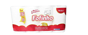 Papel Higiênico Fofinho Folha Dupla Neutro 16 Rolos 30,0m