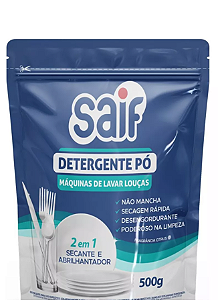 Detergente em Pó p/ máquina de Lavar Louças  500g Saif