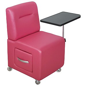 Cadeira Cirandinha Manicure Viena Estofado Pink Facto