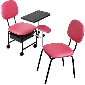 Kit Manicure Cirandinha + Cadeira Cliente Essence Pink Facto