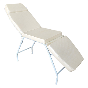 Maca 3 Posições Reclinável Estética Massagem Tattoo Tecido Facto Estrutura Branca