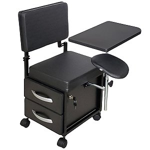Cadeira Cirandinha Manicure Pedicure Evolux Com Gavetas e Rodinhas
