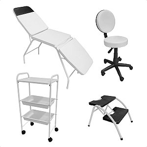 Kit Completo Clínica Estética: Maca Mocho Escada e Carrinho