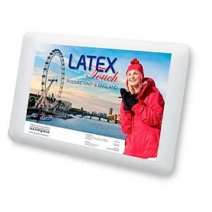 Travesseiro Medio Latex 40x60x14cm Antialergico Touch england