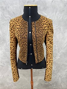 Casaqueto BCBG MAXAZRIA Estampa onça