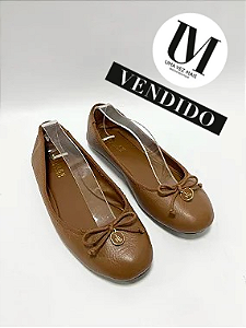 SAPATILHA RALPH LAUREN CARAMELO EM COURO 39BR