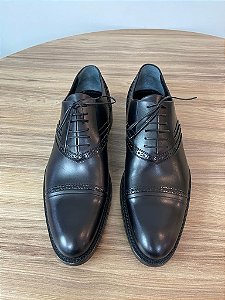 Louis Vuitton Men's Black Leather Loyalty Richelieu Oxford Shoe