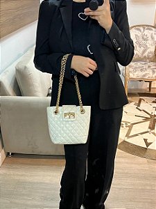 Bolsa Victor Hugo Capitone Off White