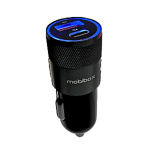 MB 029 Carregador veicular 3a usb + tipo c MOBIBOX