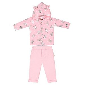 Conjunto Soft com touca - 2 peças