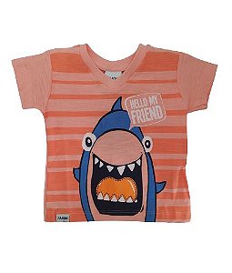 Camiseta infantil masculina tubarão
