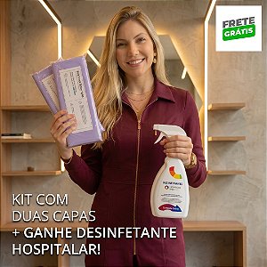 Kit Duas Capas Protetora Safe Cover e Ganha 1 Desinfetante Hospitalar