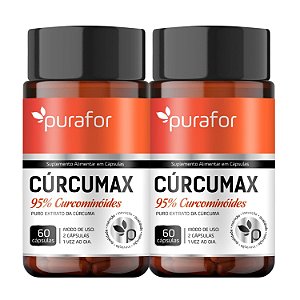 2x Curcumax 95% Curcominoides Curcuma Pura 60 Capsulas Purafor