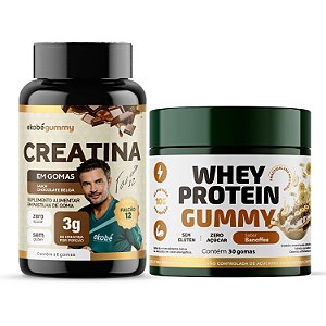 Combo Creatina Gummy + Whey Protein Gummy Ekobe Zero Açúcar