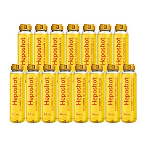 15x Heposhot Ekobé Glutamina + Vitaminas A, B2, B12 e Colina | Suplemento Alimentar Líquido | Sabor Abacaxi