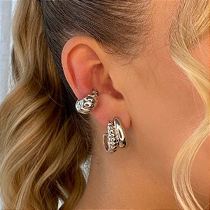 Brinco Genevieve - Banho de Prata Diamantada