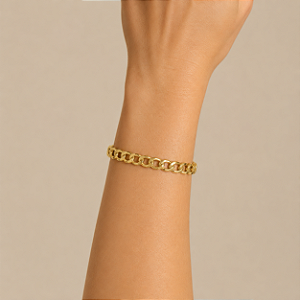 Bracelete Corrente - Banho de Ouro
