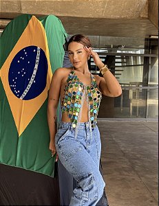 Top brilho Brasil