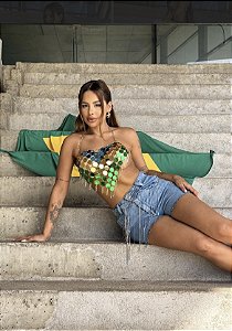 - - Top brilho Brasil v
