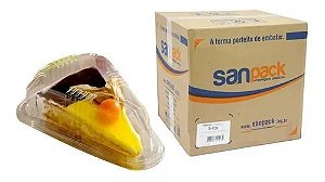 Embalagem Plástica Fatia Torta S630 Sanpack 100 unidades