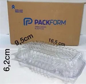 EMBALAGEM PET 10 RETANGULAR ARTICULADA 100 UND