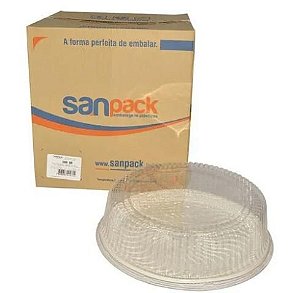 Embalagem Plástica para Torta Grande S80 Sanpack 30 unidades