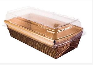 BOLO INGLÊS ABAS COM TAMPA DECORADO 250 GR SULFORMAS 164X64X45 mm - 5 UNID